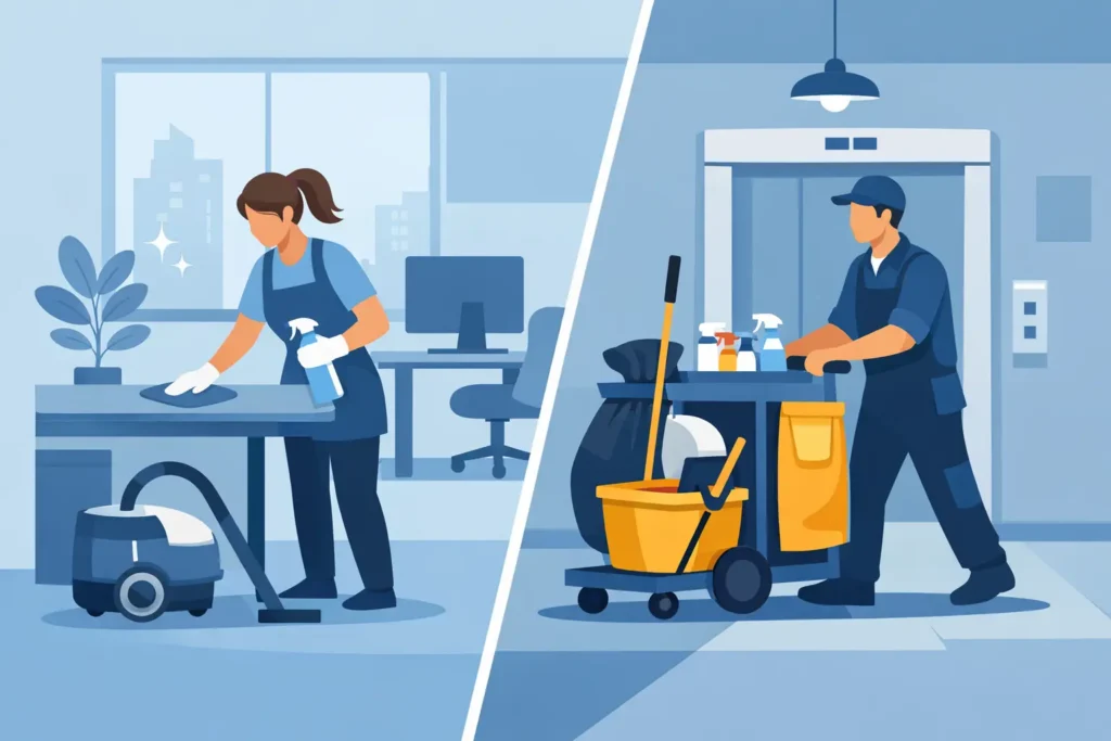 Office Cleaning vs Janitorial Services