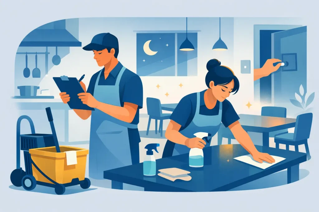 Restaurant Cleaning Closing Checklist