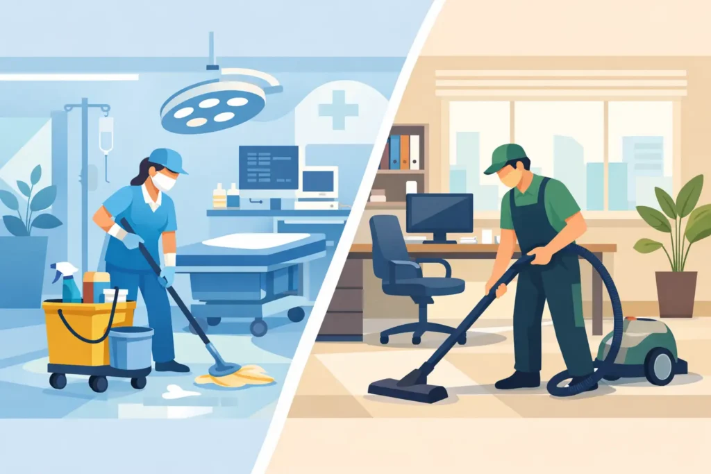 Clinic Cleaning vs Office Cleaning: What Changes?