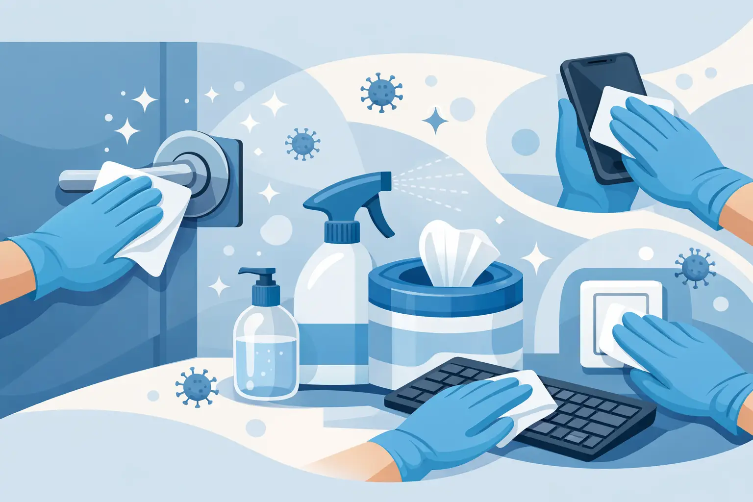 How to Sanitise High Touch Surfaces Properly