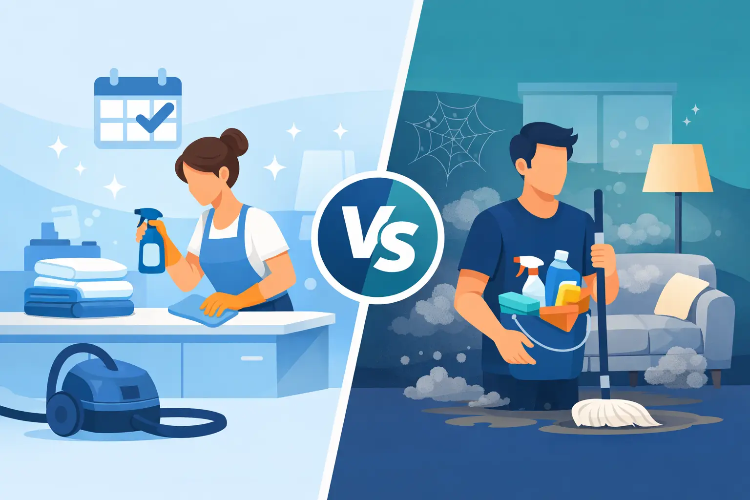 Weekly Cleaning Versus Fortnightly Cleaning Compared