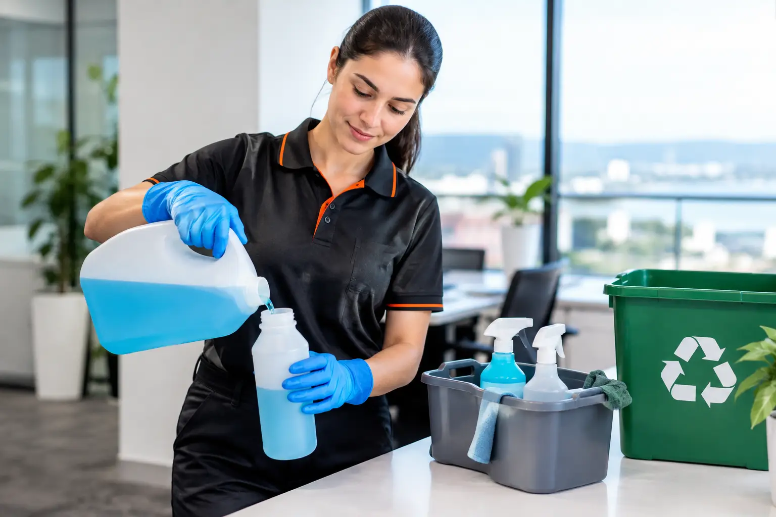 How to Reduce Cleaning Chemical Waste at Work